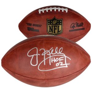 Autographed Buffalo Bills Jim Kelly Fanatics Authentic Pro Football with “HOF 02” Inscription